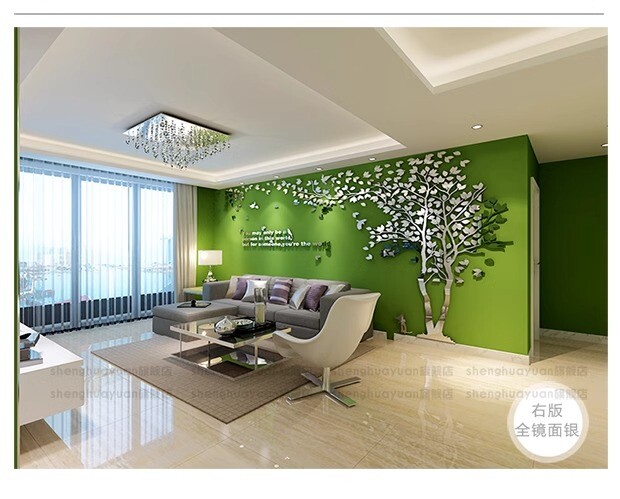 3D Flower Tree Wall Sticker Home Room DIY Art Decor Decal Romantic Acrylic Mural
