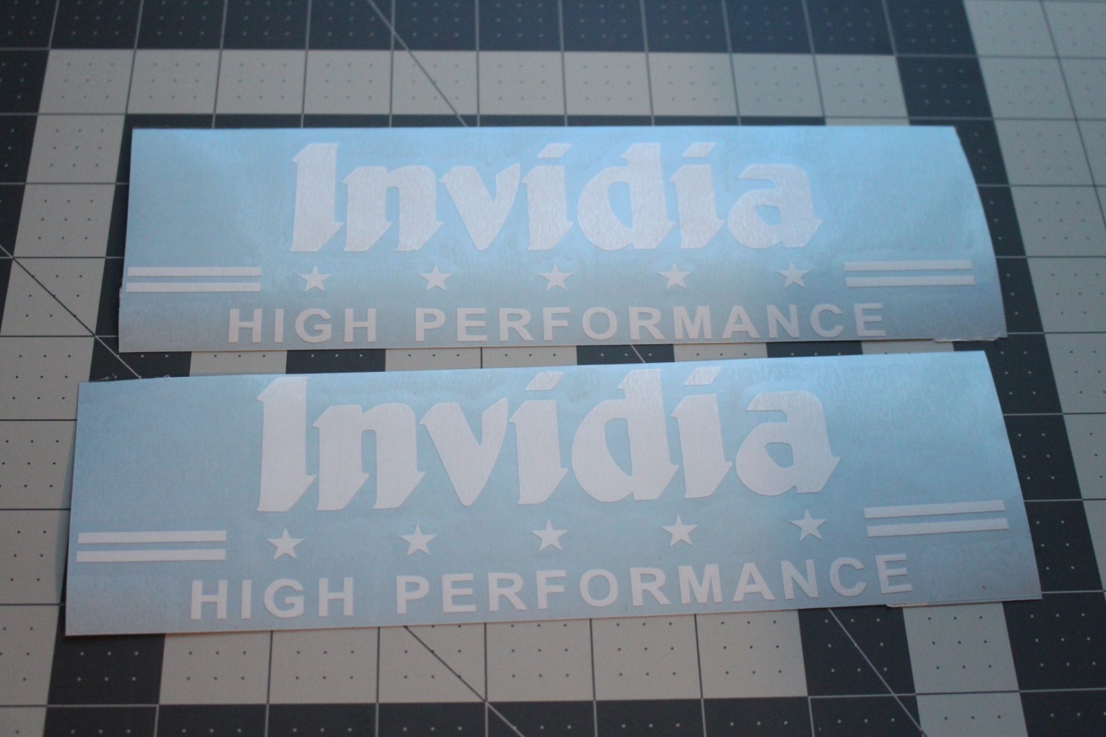 2X Invidia High Performance Racing Cars Parts Tuning Stickers Decals Vinyl