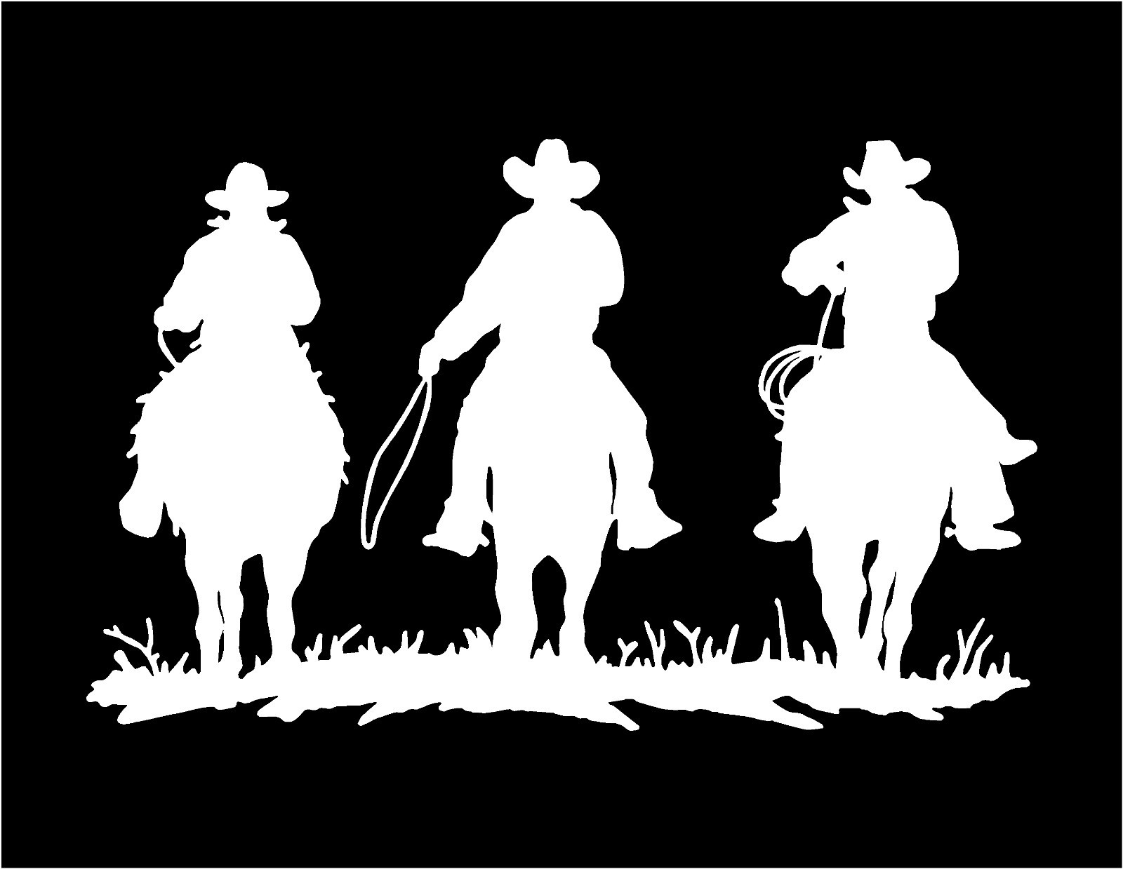 Cowboy Decal Horseback Riding Horses car truck trailer window vinyl sticker