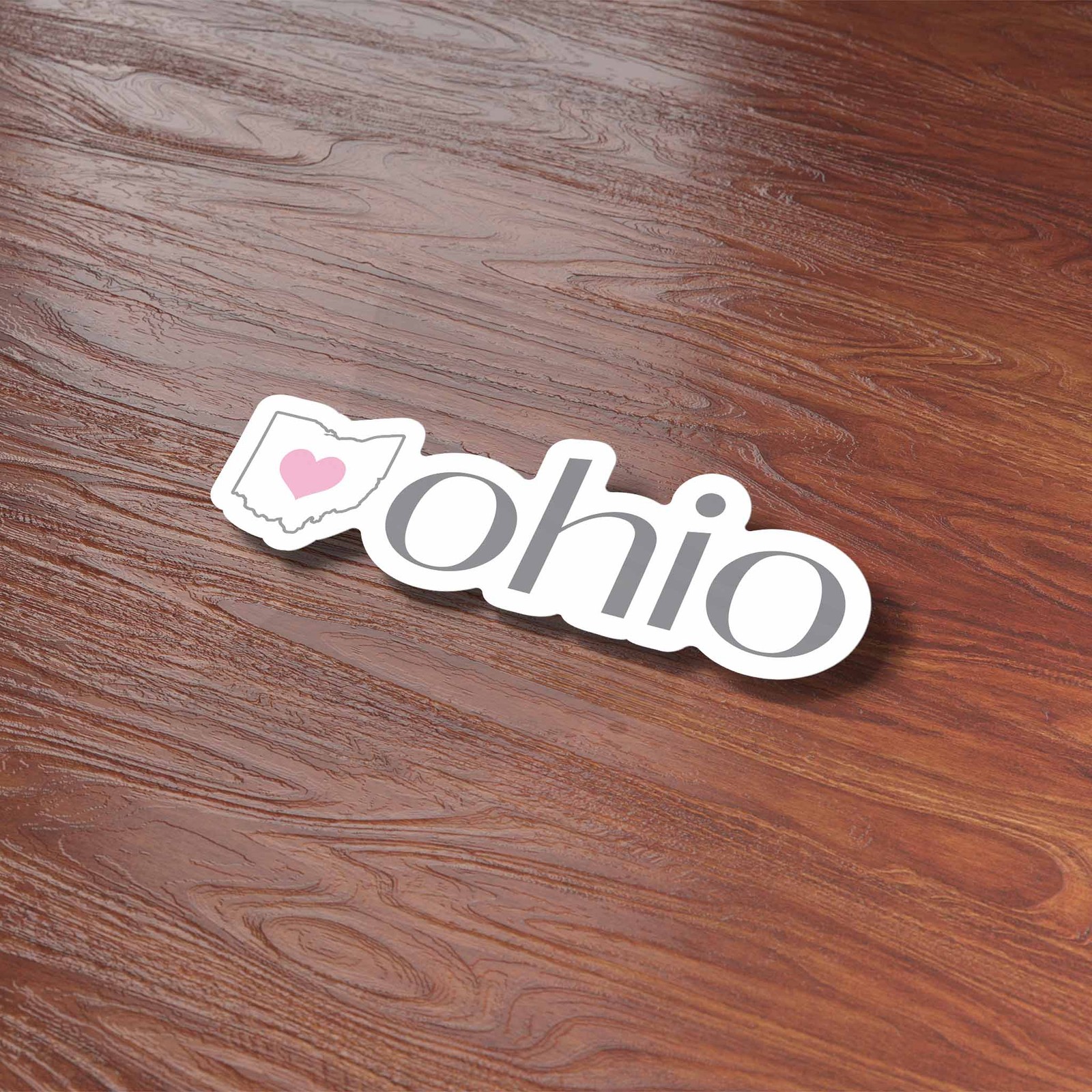 Ohio Heart Sticker – Cute State Map Midwest Decals for Laptop & Hydroflask