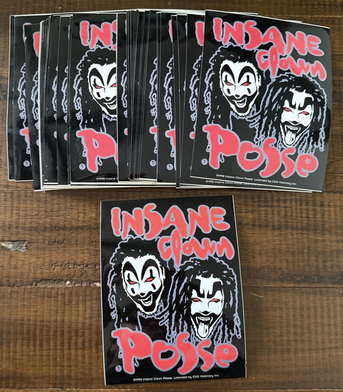 Rare Insane Clown Posse ICP Sticker: Licensed NOS Vintage 1998 LOT OF 50