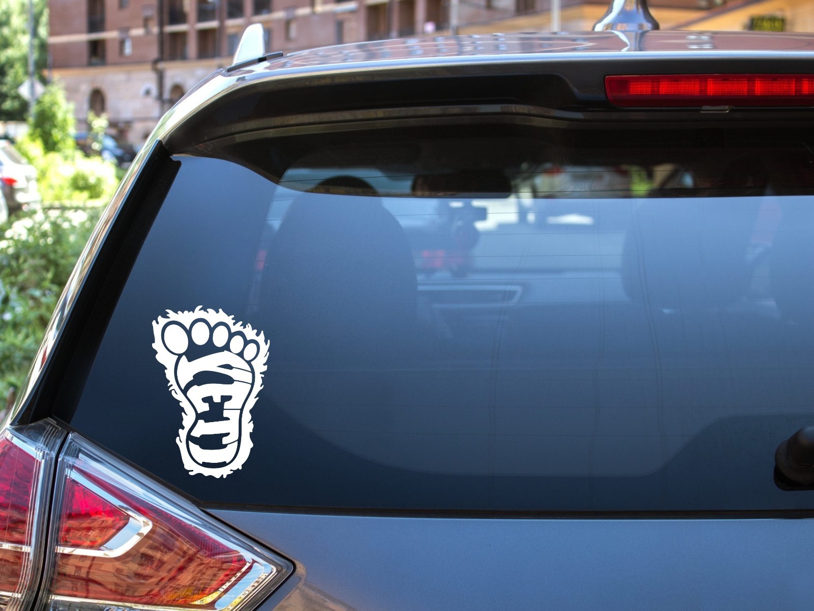 Bigfoot Yeti Footprint Vinyl Decal Sticker Sasquatch Car Truck Window Graphic