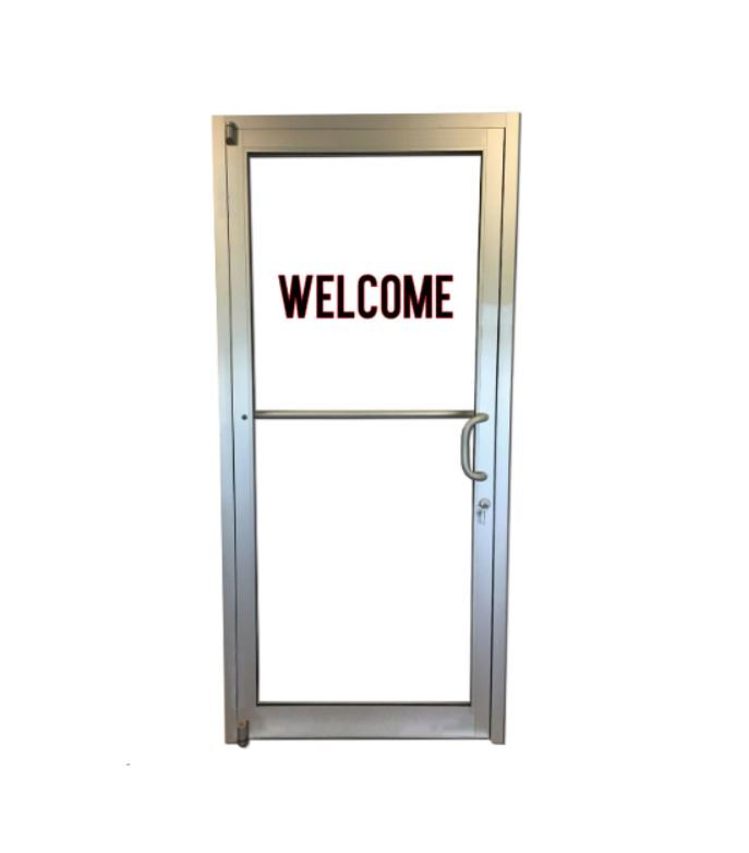 Welcome Decal Vinyl Sticker Sign PICK FONT SIZE COLOR Business Store Home House