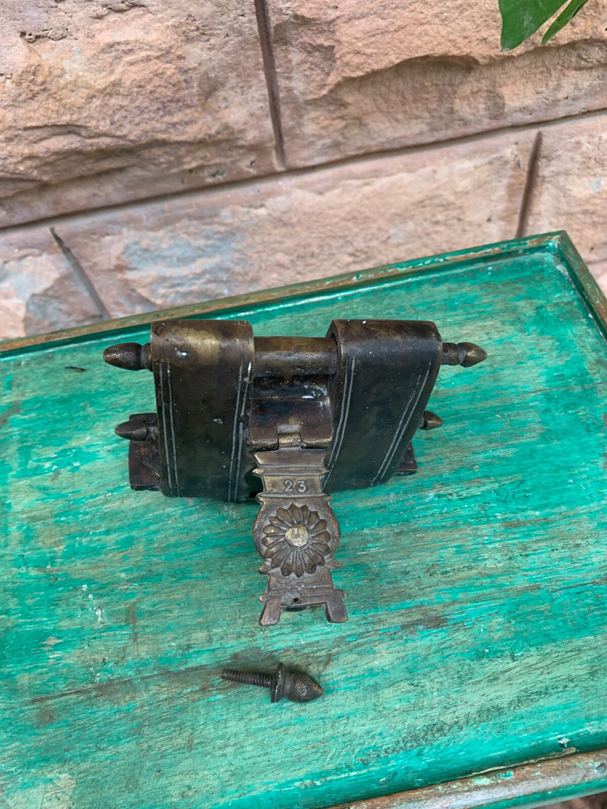 Brass Old Lock/Beautiful Hand Carved Door Lock/Safety Doors And Locks Brass Hard