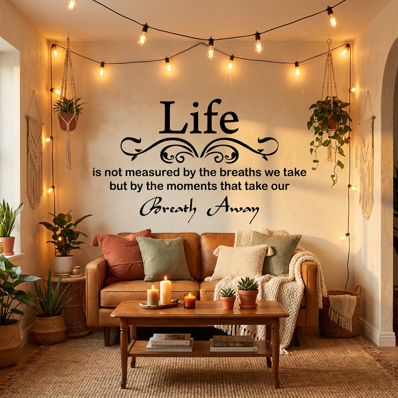 Life is Not Measured Vinyl Wall Lettering Stickers Quotes Sayings Art decal