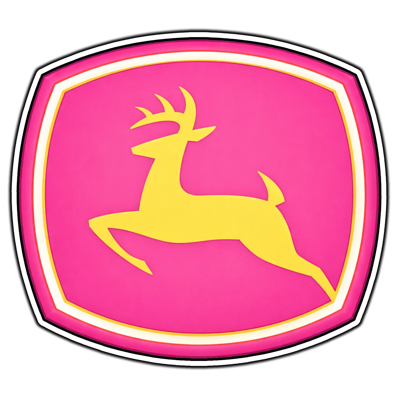 John Deere Pink Logo #5 Sticker Waterproof Vinyl Decal Die-Cut Laptop Car