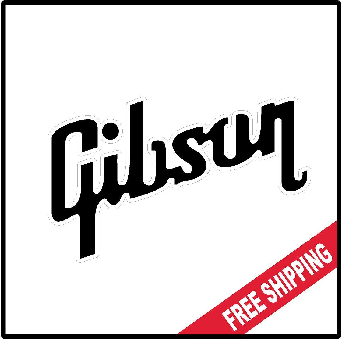Gibson Vinyl Wall logo Decal Sticker Guitar