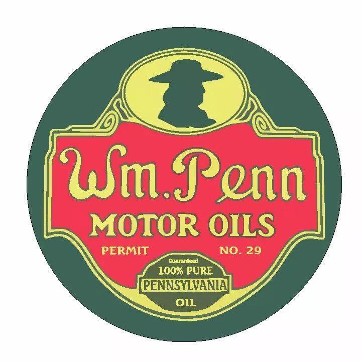 William Wm Penn Motor Oil Sticker Decal R2787