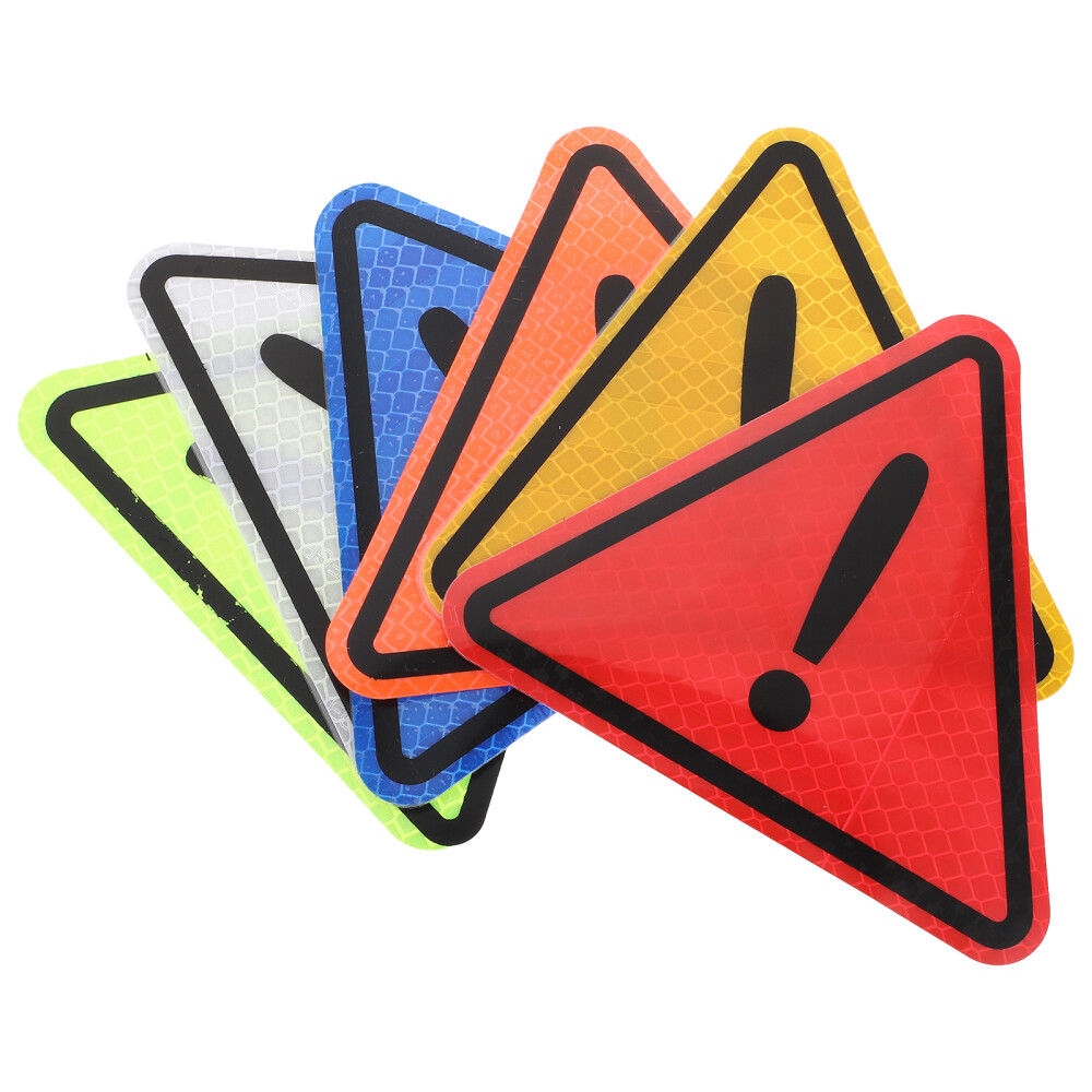 1 Set Triangular Car Danger Signs Stickers Triangle Danger Sticker Car Danger