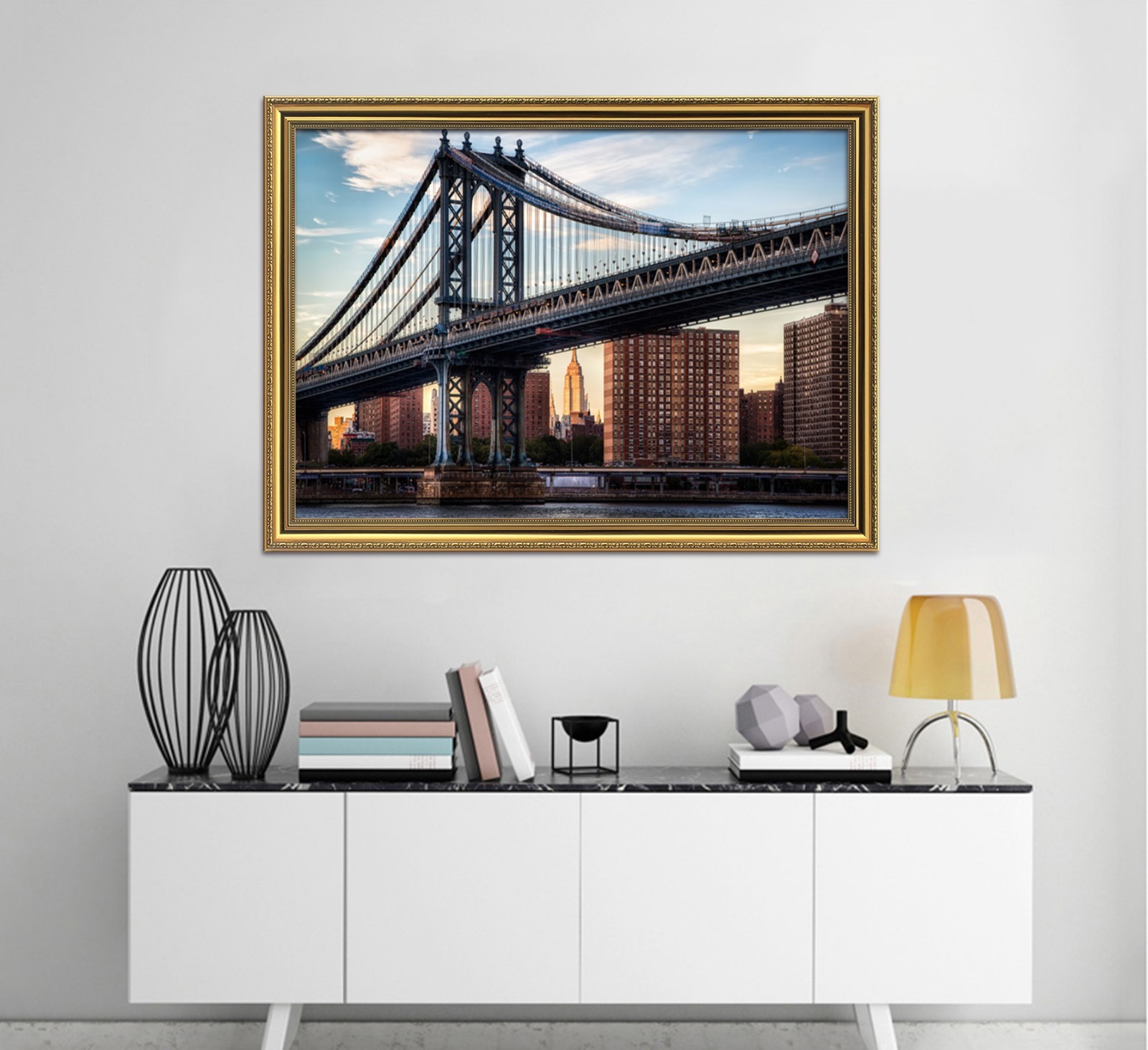 3D River Bridge 6 Framed Poster Home Decor Print Painting Art AJ WALLPAPER