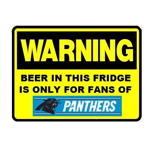 BEER CAROLINA PANTHERS MAGNET REFRIGERATOR LOCKER CHRISTMAS MAN CAVE GAG GIFT
