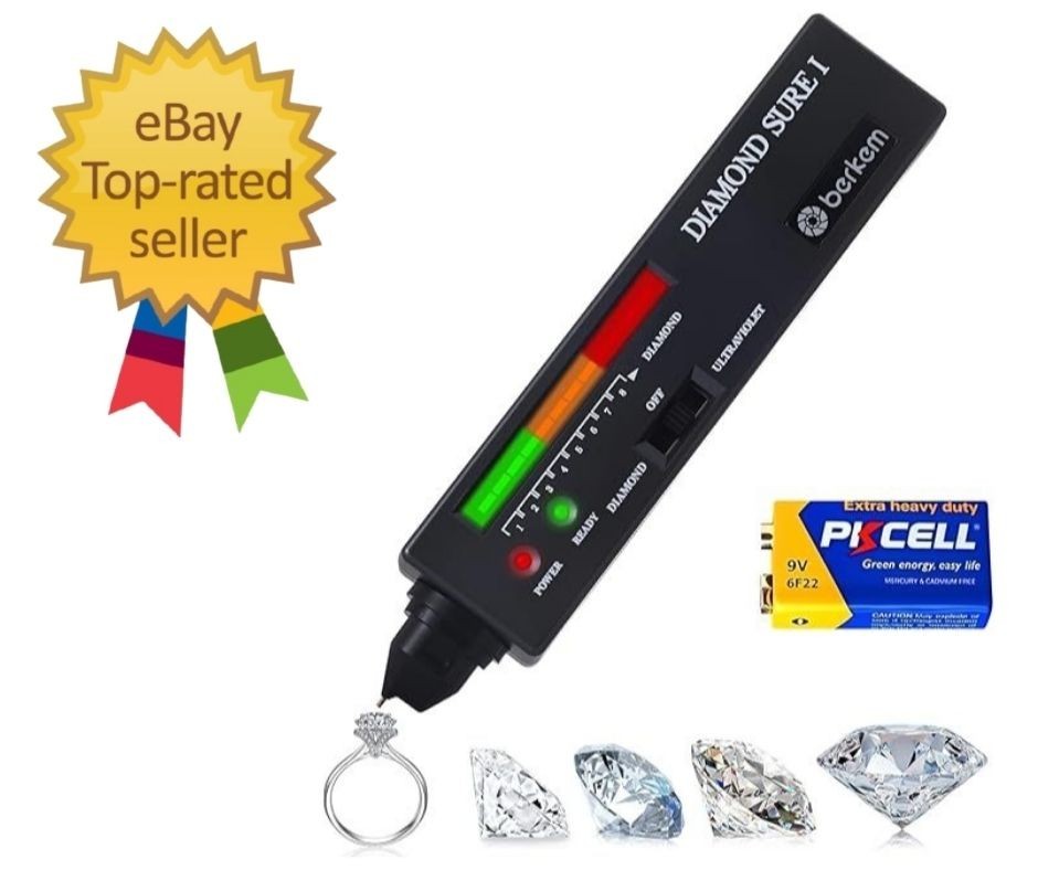 Diamond Tester Pen with 365nm UV Light & Thermal Sensor Fast 0.5s Detection