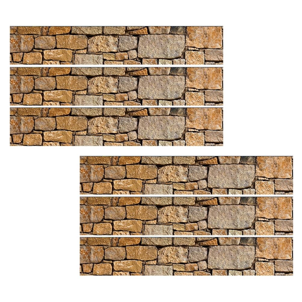 Waterproof Self-Adhesive Stair Stickers 6Pcs Creative Stone Pattern Peel and …