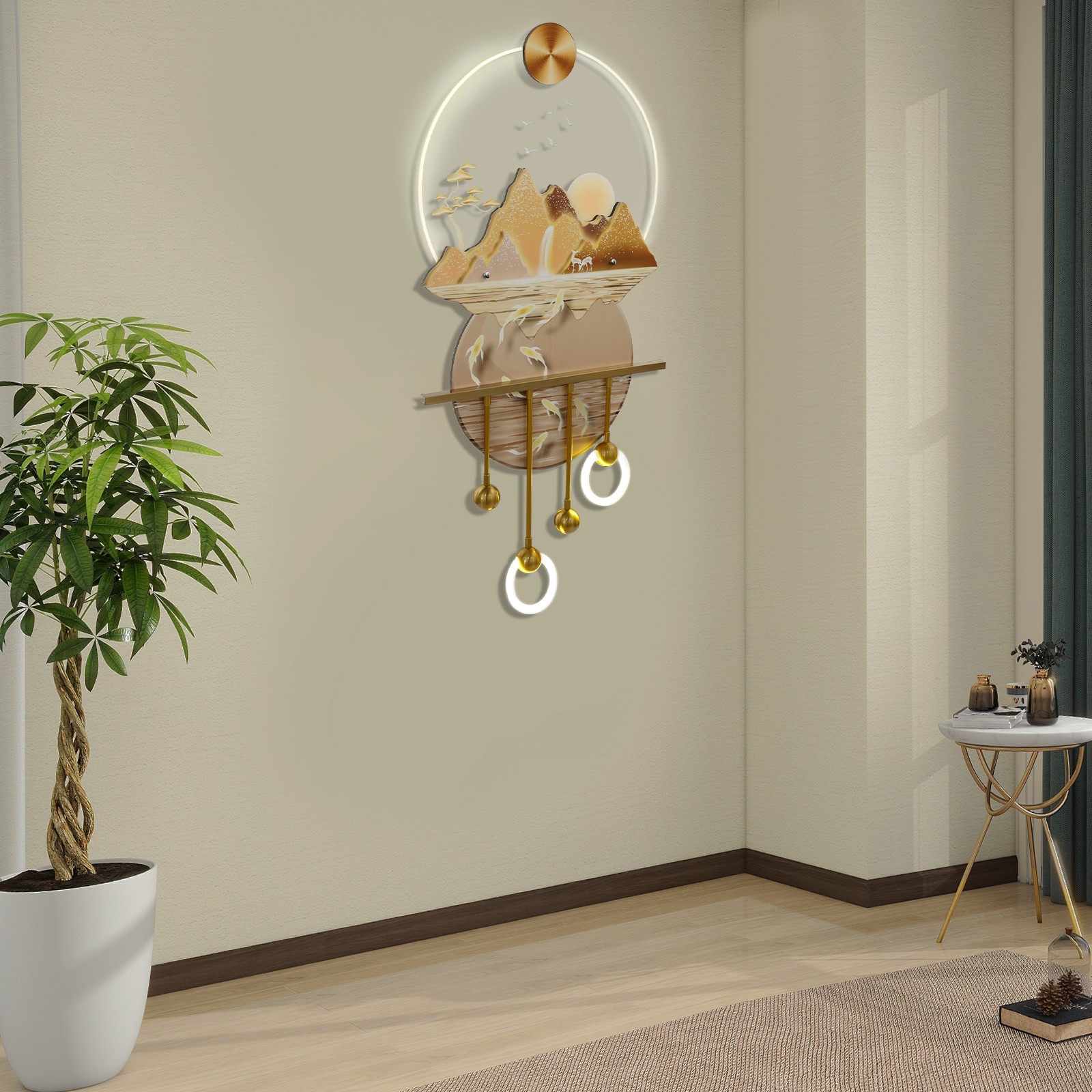 Wall Art Decor with Warm Led Light Art Decor Wall Art Decor for Living Rooms