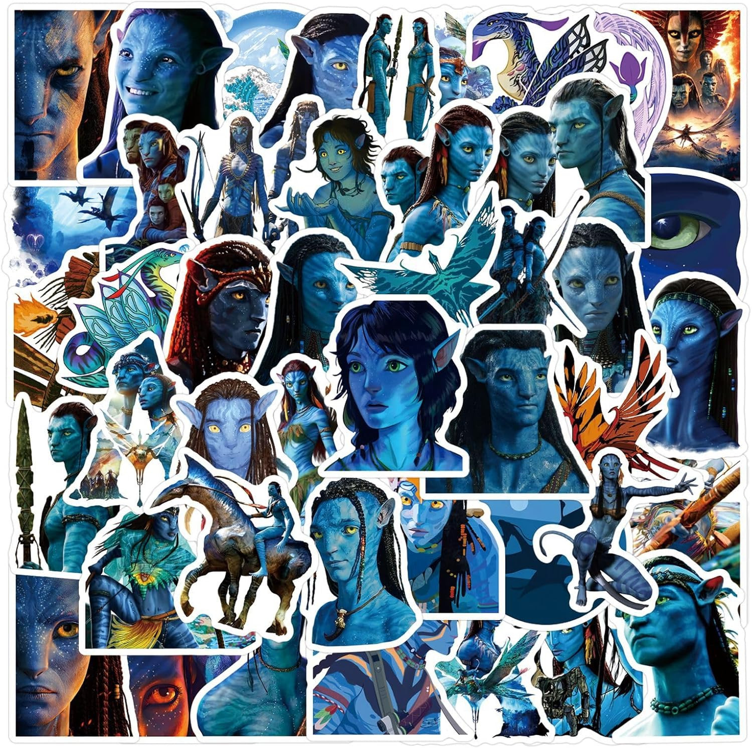 55PCS Movie Avatar Stickers,Water Bottle Stickers Waterproof Vinyl Decals, Movie