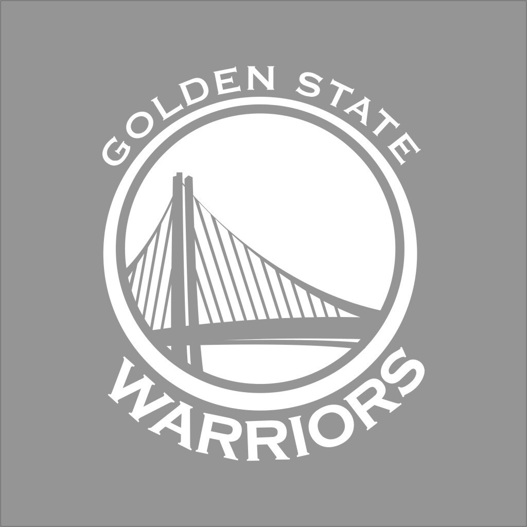 Golden State Warriors NBA Team Logo 1 Color Vinyl Decal Car Window Wall