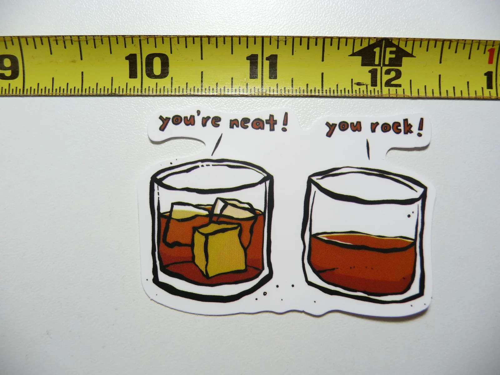 MIXED DRINKS NEAT ON THE ROCKS SMALL STICKER DECAL FUNNY DRINKING ALCOHOL PARTY