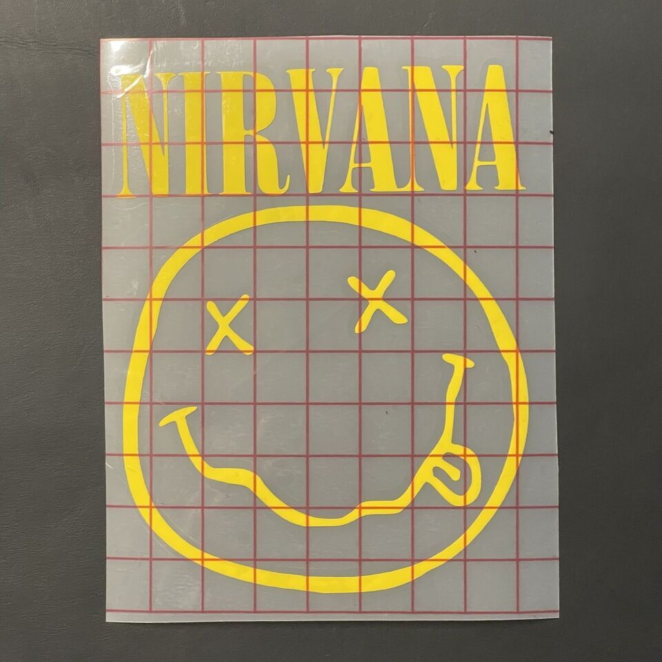 Nirvana Face Car Decal Vinyl Glossy Band Logo Bumper Sticker Outline Grunge Punk
