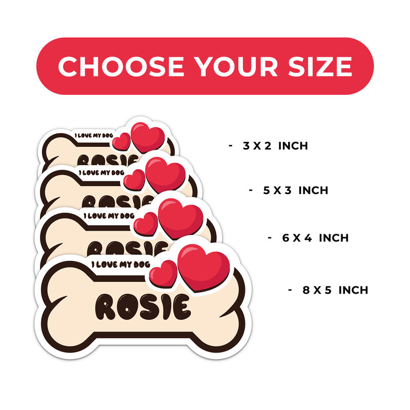 Rosie Dog Name Vinyl Decal Waterproof Car Bumper Sticker