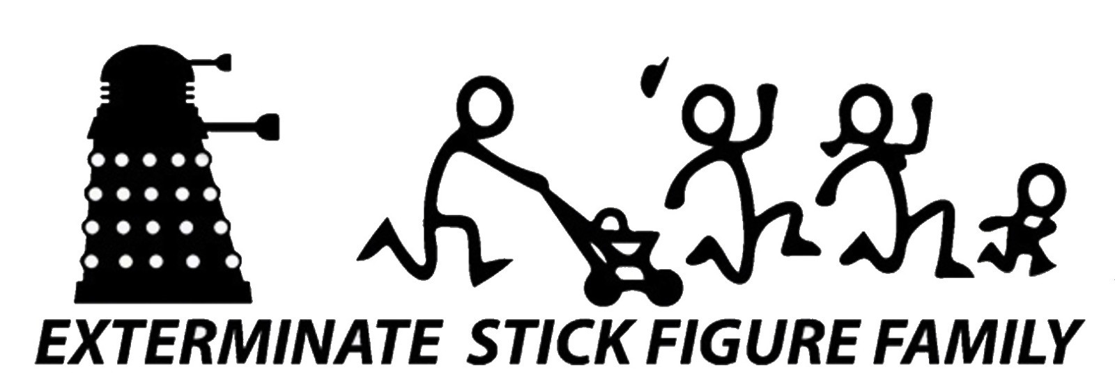 Vinyl Decal Sticker Car Truck Window Doctor Who Exterminate Stick Figure Family
