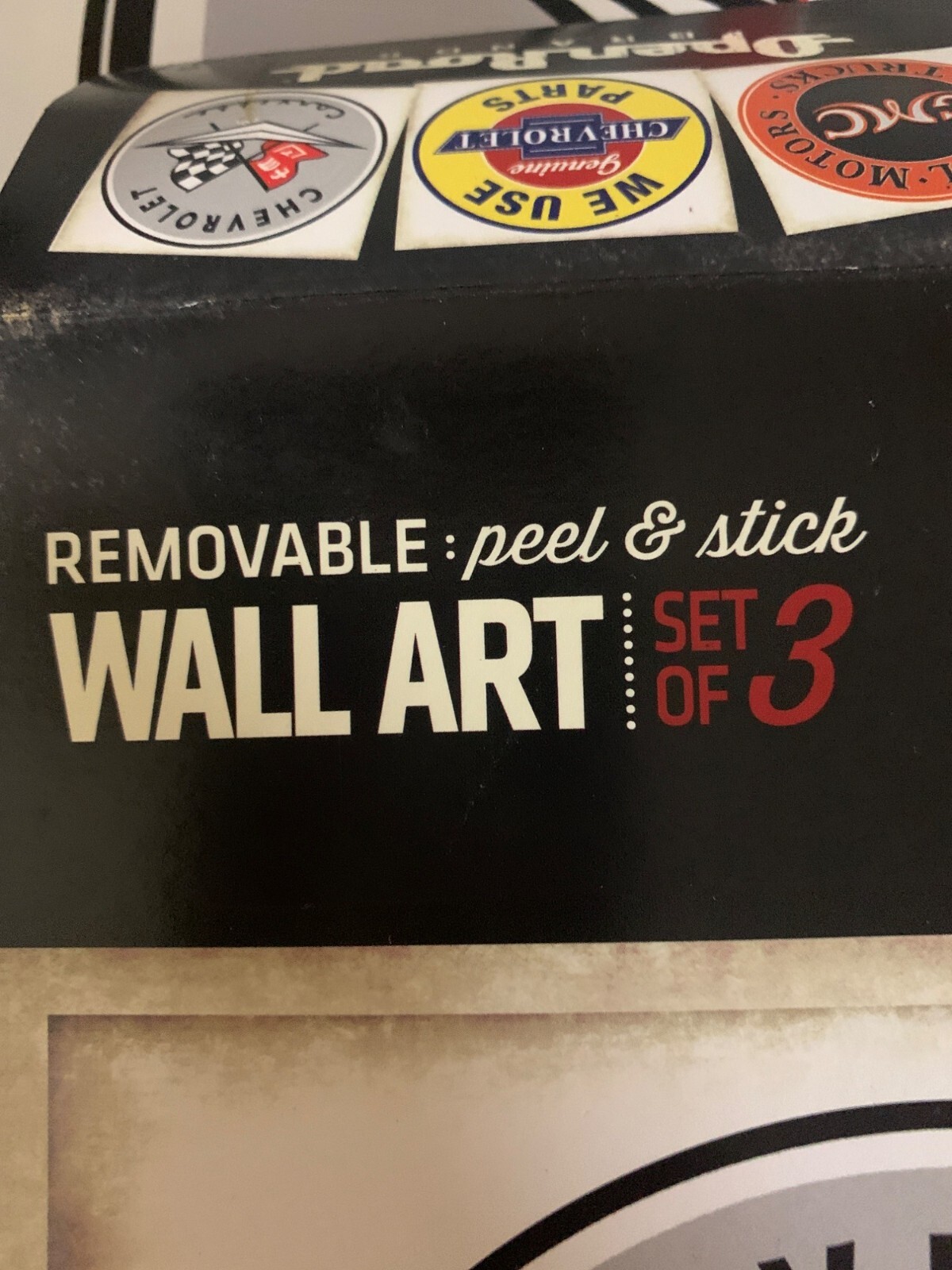 Chevrolet Corvette & GMC Removable Peel & Stick Wall Art Set Of 3 – 10.75"