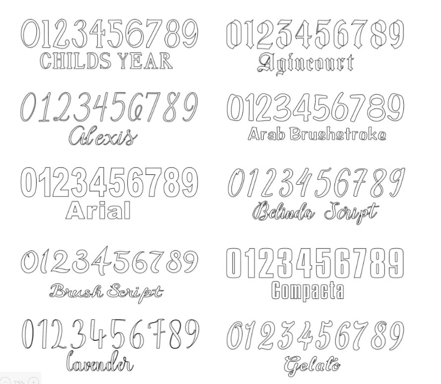 Number Sets Vinyl Color Decal – Sticker – Oracal 651 ID Numbers Custom