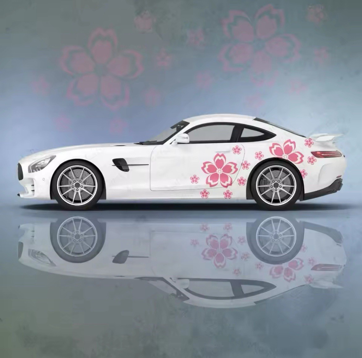 Japanese Sakura Cherry Blossom Flower Vinyl Decal Art for Cars Windows Laptops