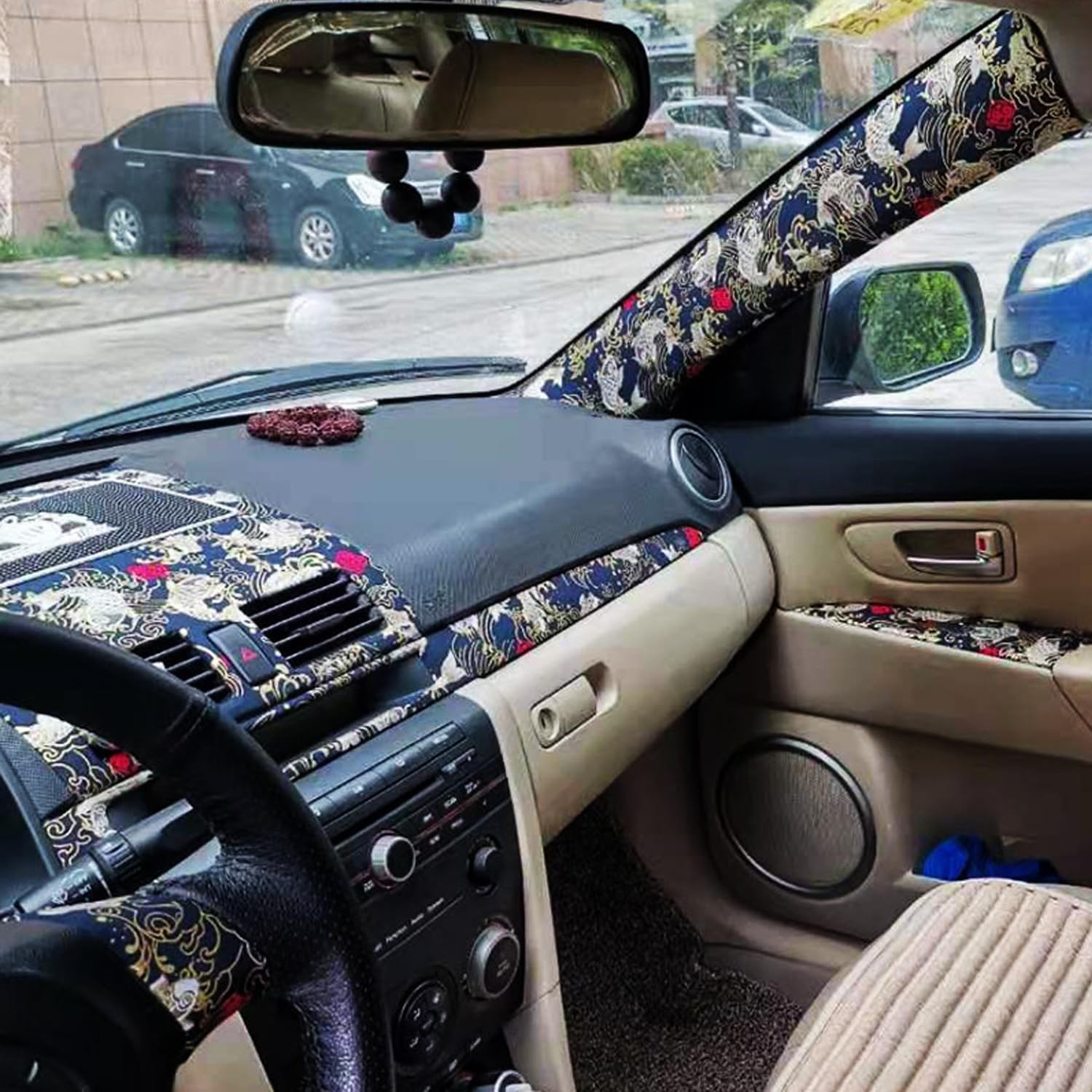 Interior Car Self-Adhesive Fabric Sticker, Bronzing Automotive Tape, Home Wind C