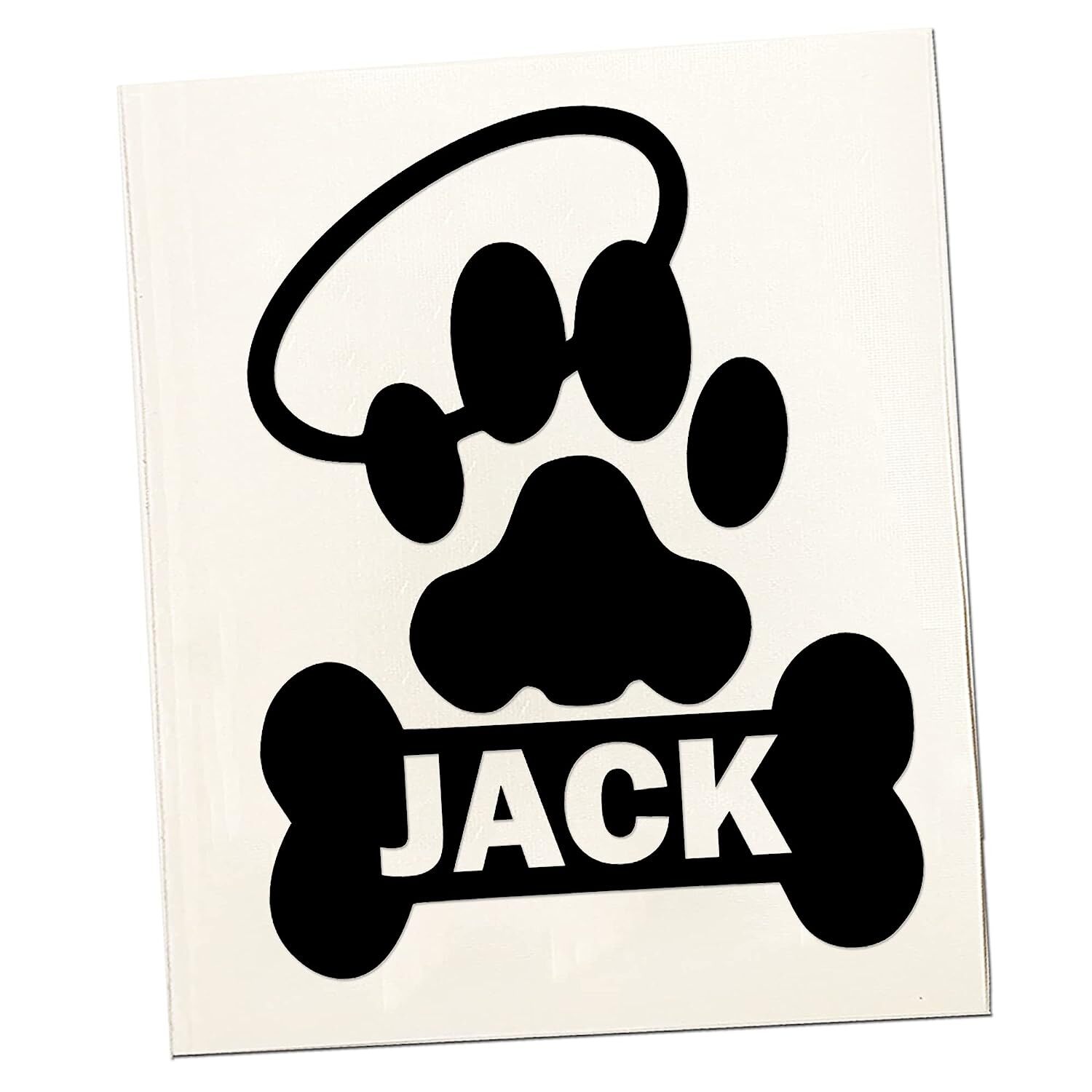 Dog Paw Halo Bone Vinyl Decal Sticker | Rest in Peace Memorial Memory Custom