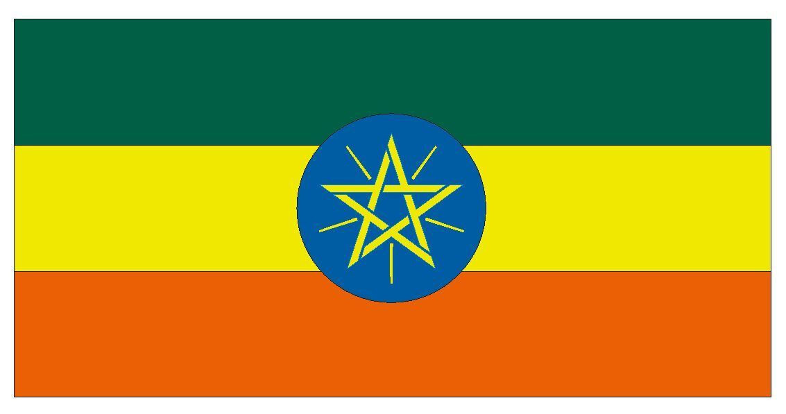 Ethiopia International Flag Sticker Decal F156