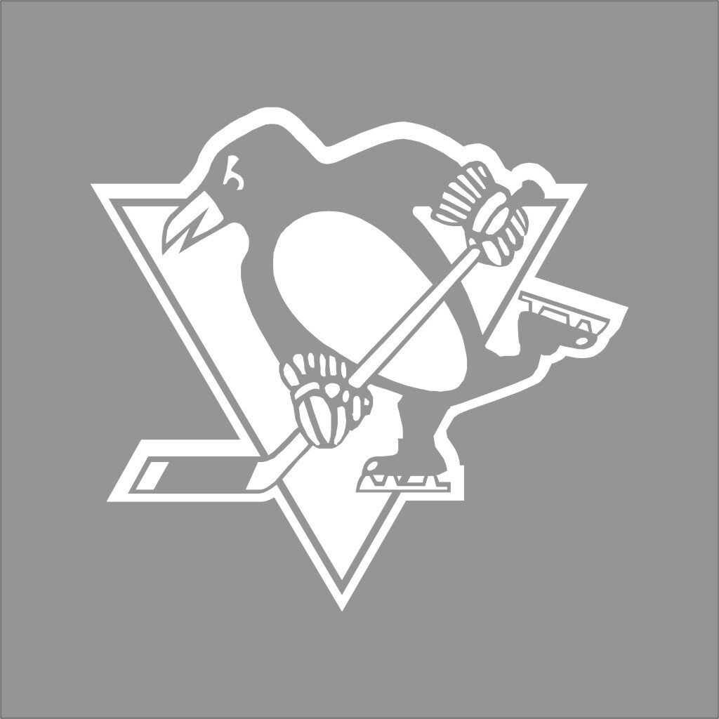 Pittsburgh Penguins NHL Team Logo 1 Color Vinyl Decal Sticker Car Window Wall
