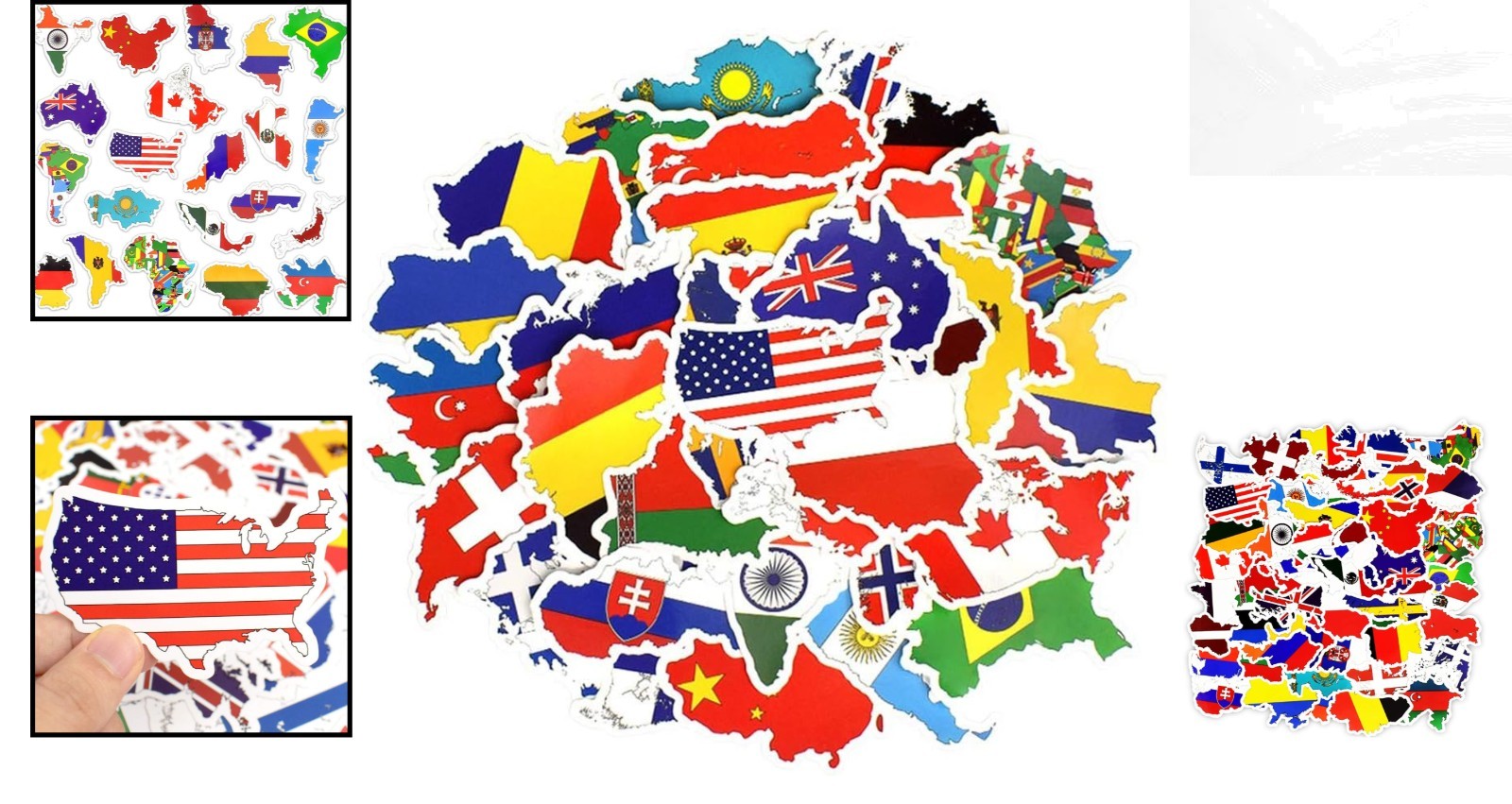 Vibrant 50-Piece Country Flag Sticker Set – Waterproof Decals for All Surfaces