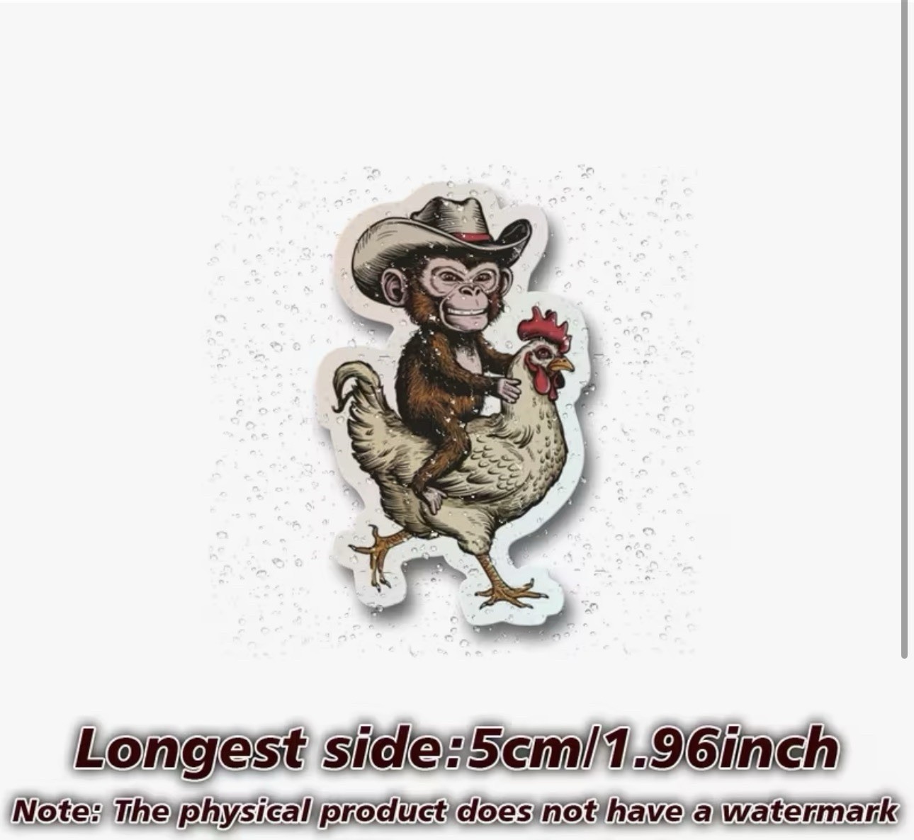 2 PACK – MONKEY COWBOY CHICKEN RODEO 2” VINYL DECAL DIECUT STICKER SET LOT