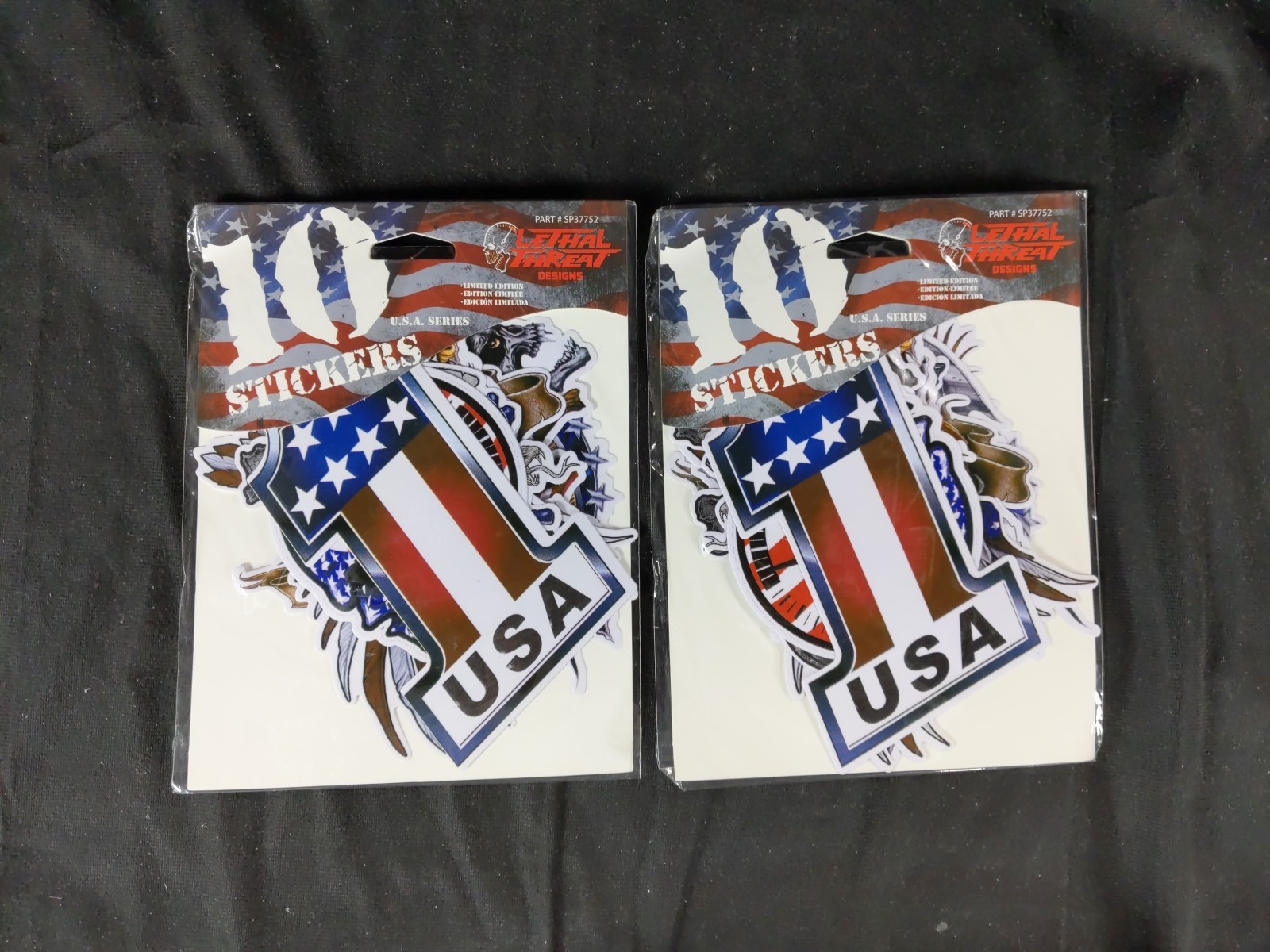 LETHAL THREAT USA SERIES 10-PACK x QTY. 2 Vinyl Decals Stickers SP37752 20 total