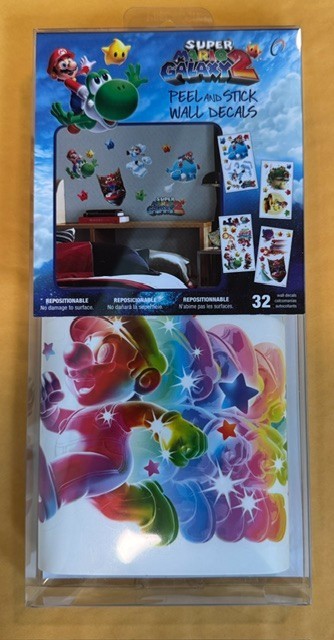 Nintendo Super Mario Galaxy 2 Wall Decals #32 Peel & stick RARE HTF Ships FREE