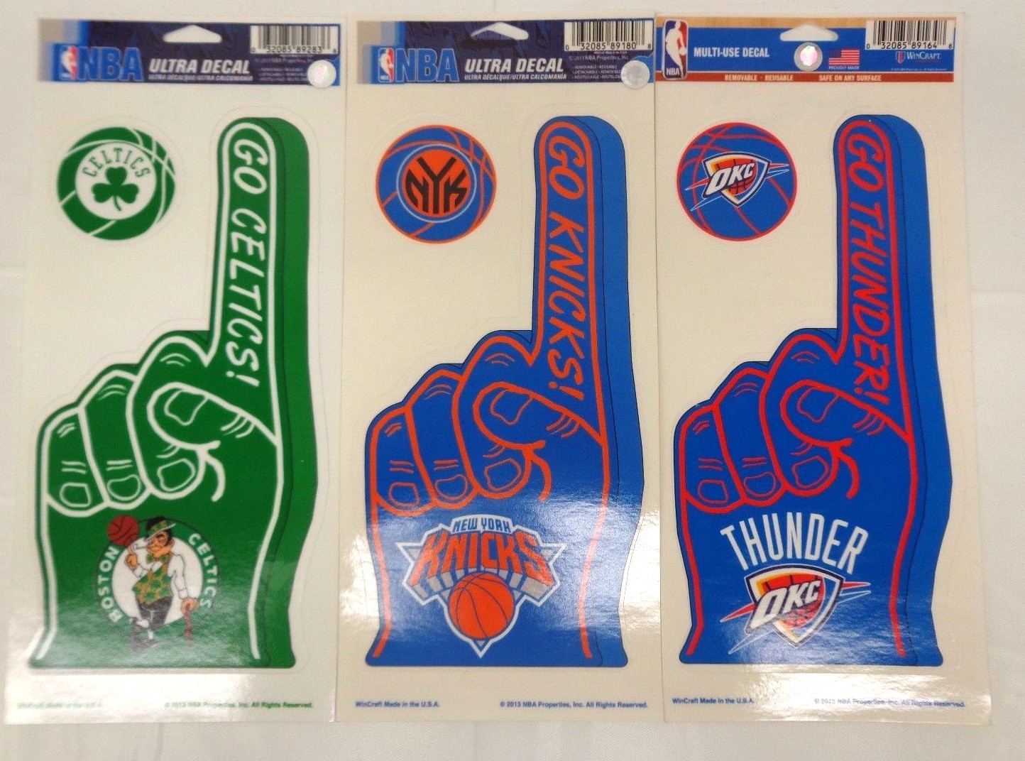 Licensed NBA Multi Use Decals Removable Reusable Sticker 4.25" x 9.5"