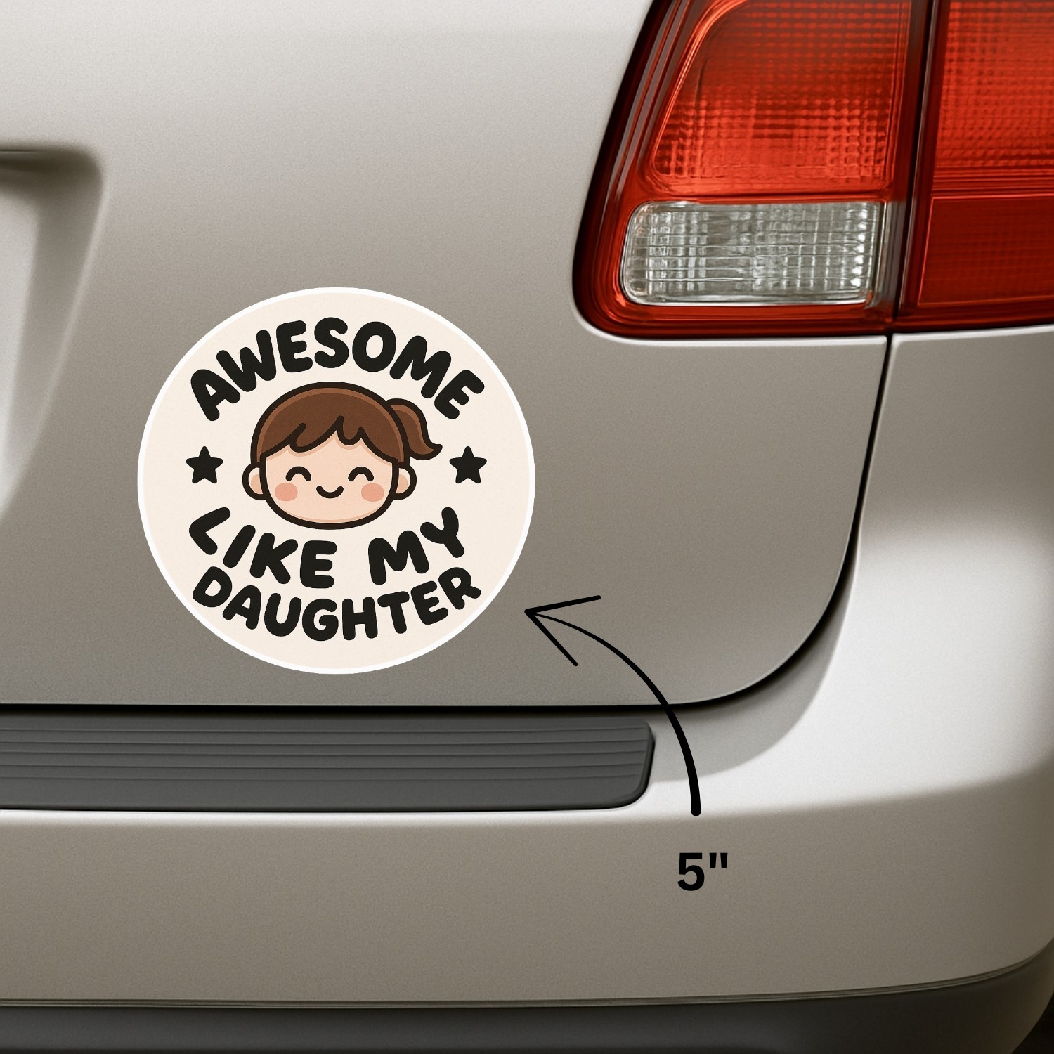 4pcs Awesome Like My Daughter Dad Stickers – Funny Father’s Day Gift