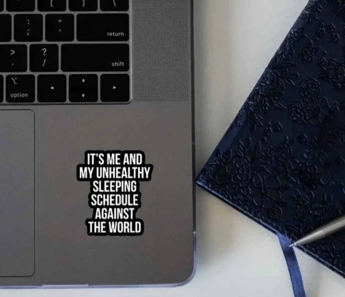 It's Me and My Unhealthy Sleeping Schedule Against the World Vinyl Decal NEW
