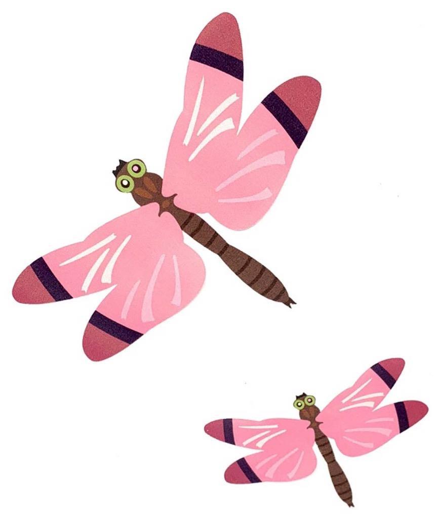 DRAGON FLY Removable Fabric Vinyl DECAL Sticker Set of 5 – 2 Sizes for Window