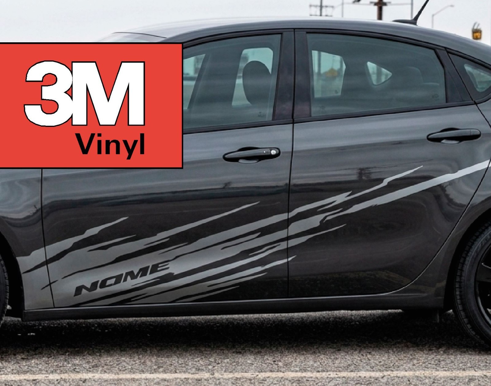 Ripped Stripe Fits: Dodge Dart Graphics Decal on 3M Film