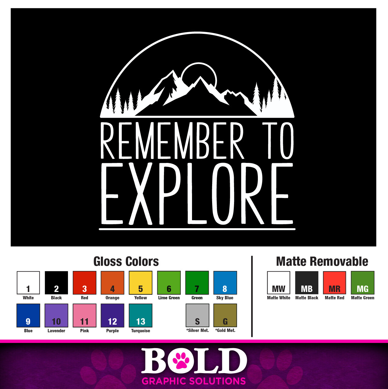 Remember To Explore Decal Window Bumper Sticker Car Travel Adventure Nature Love