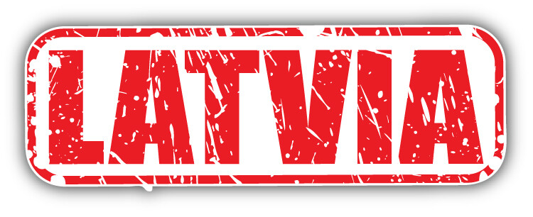 Latvia Grunge Stamp Car Bumper Sticker Decal