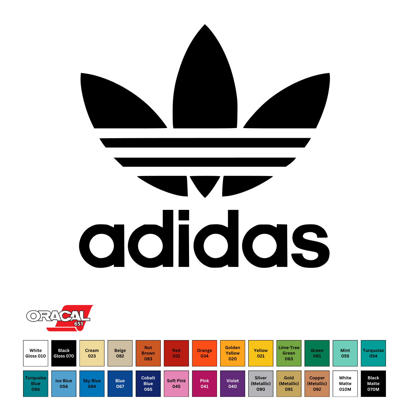 Adidas Logo Die Cut Vinyl Decal Permanent Sticker 2" to 12" CHOOSE COLOR