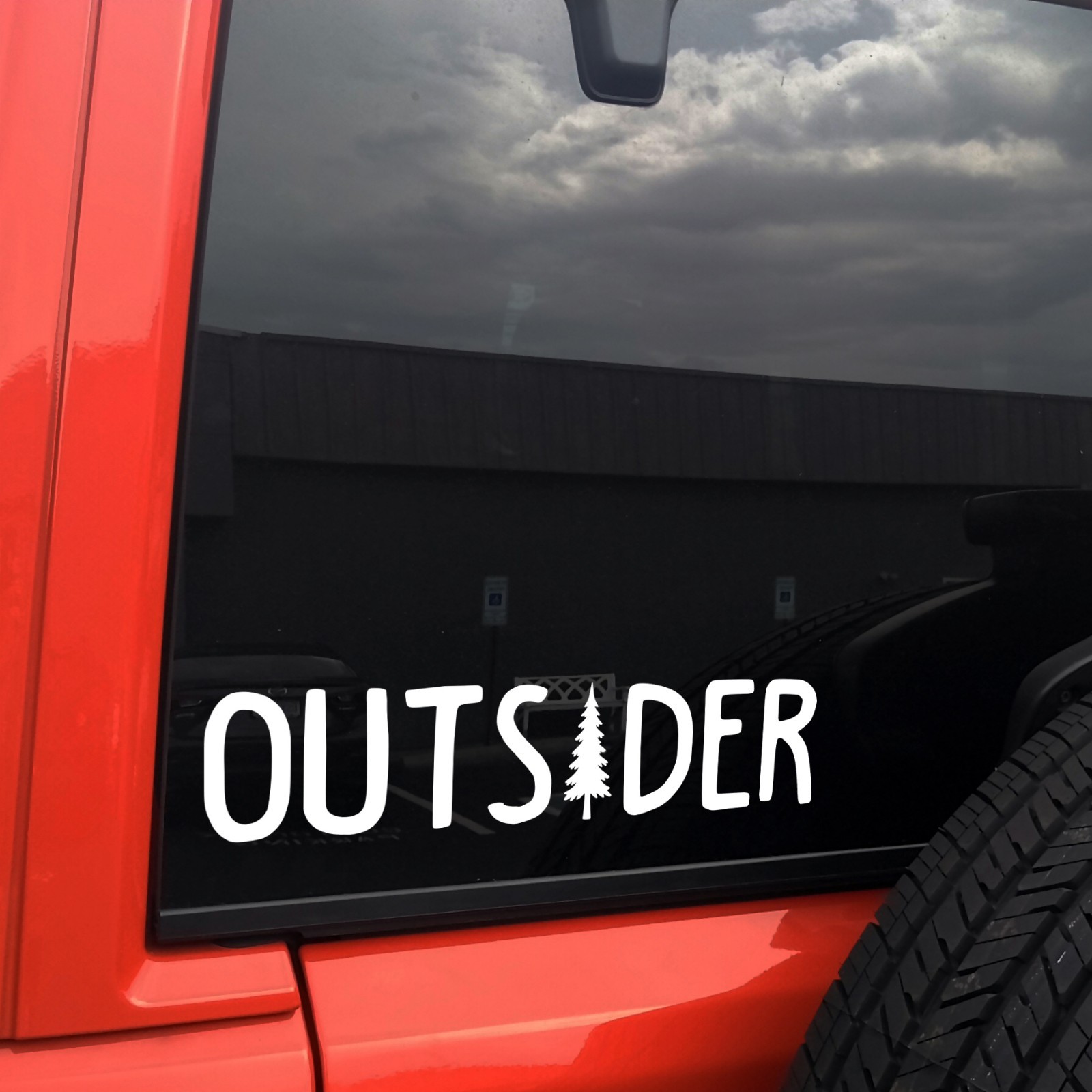 Outsider Pine Tree Vinyl Sticker Decal Camping Hiking Outdoor Nature Design Car