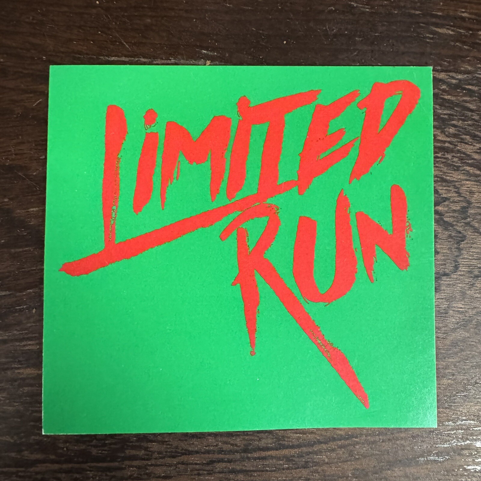 Limited Run Games "LIMITED RUN" Green Red Logo Sticker Video Game Swag NEW