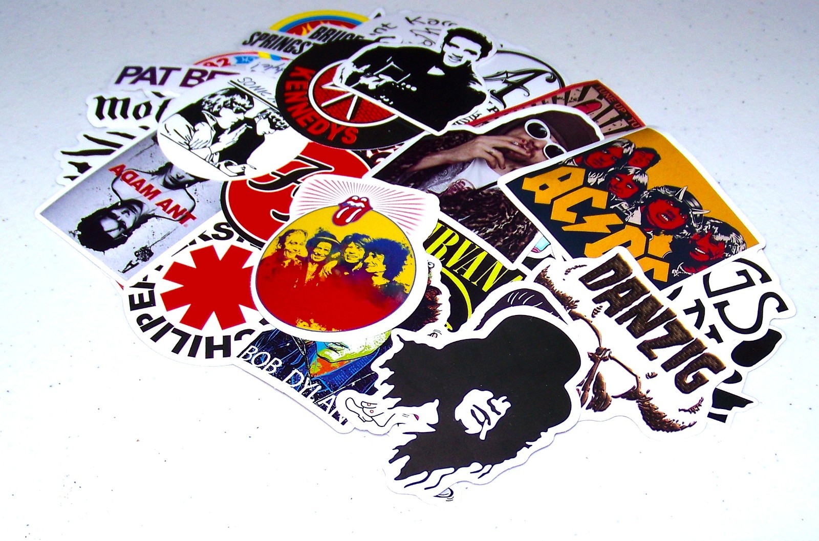 75pc Rock Band Stickers Lot, Punk Metal Rock Music Decals, Laptop Guitar Case