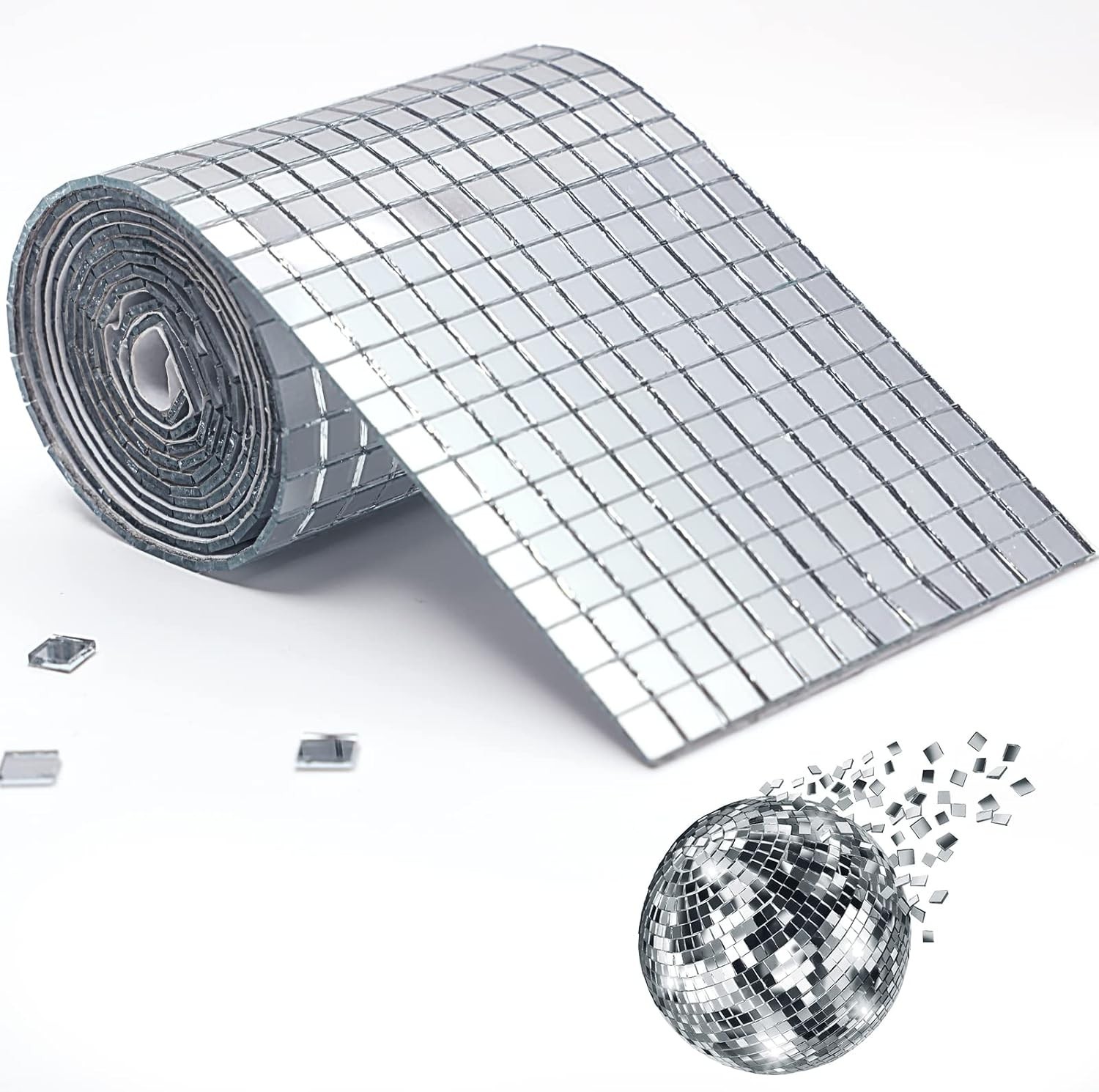 Glass Mirror Mosaic Tiles 5x5mm – 2160 PCS for Elegant Decoration