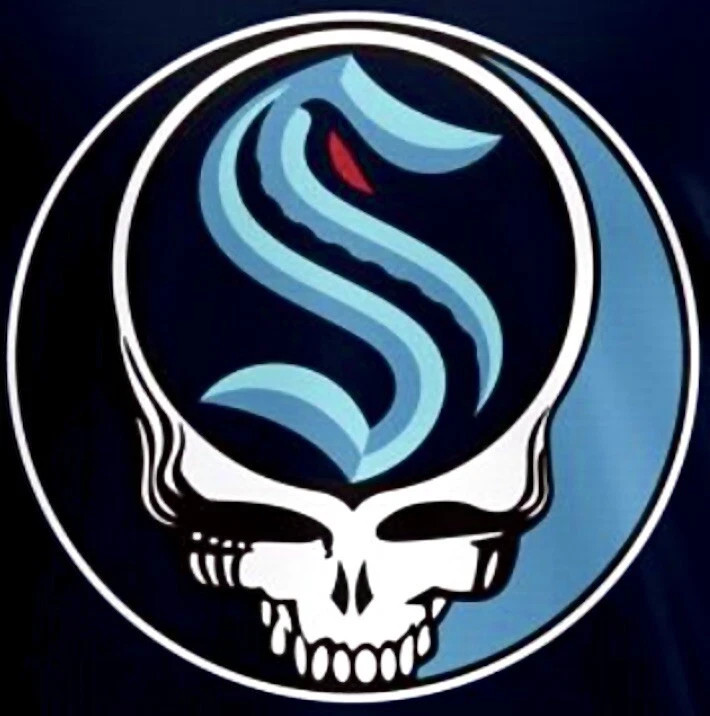 ⚡️GRATEFUL DEAD Seattle Kraken Stealie Sticker *NEW* Measures 3" x 3"