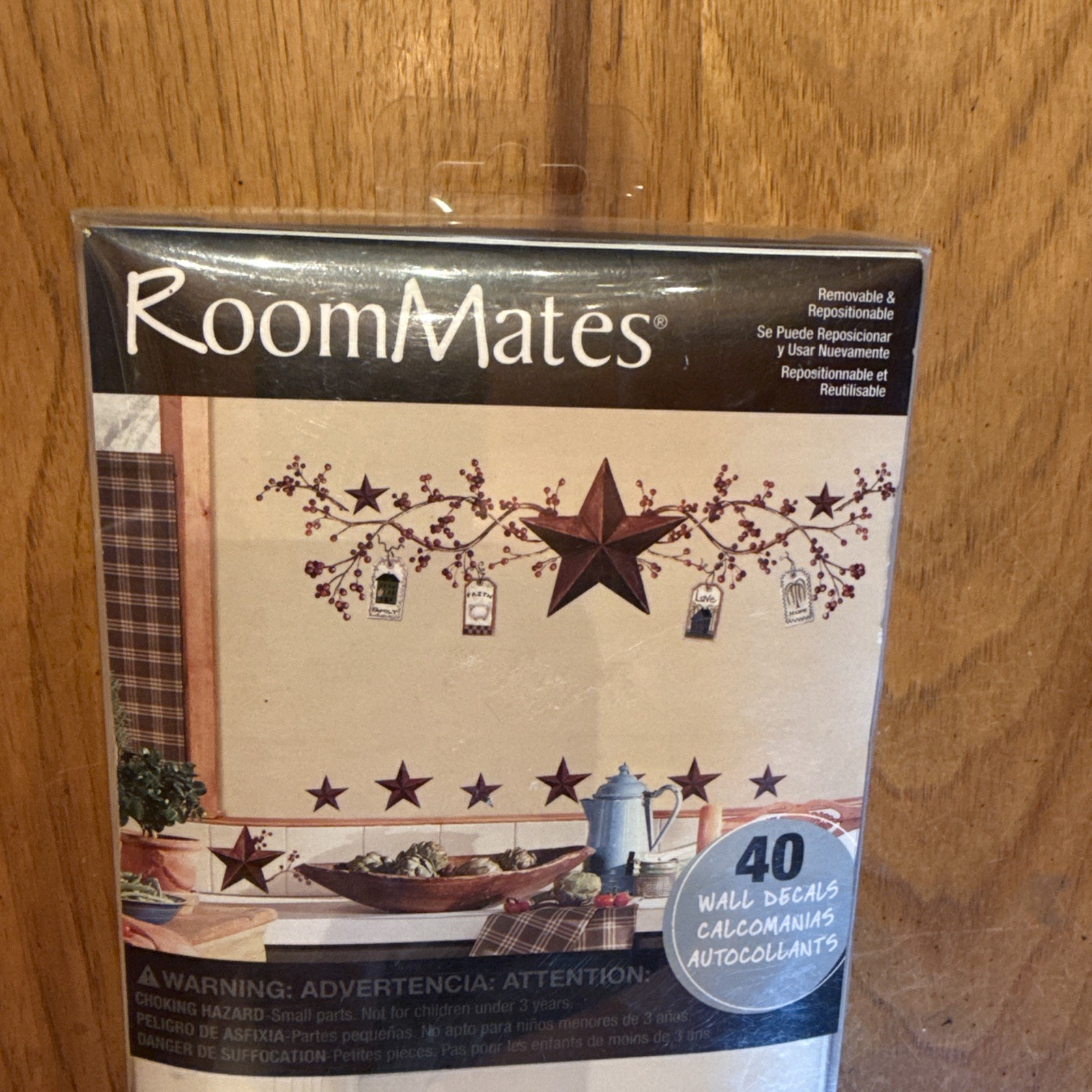 Roommates Rmk1276scs Country Stars And Berries Peel And Stick Wall Decals NIP
