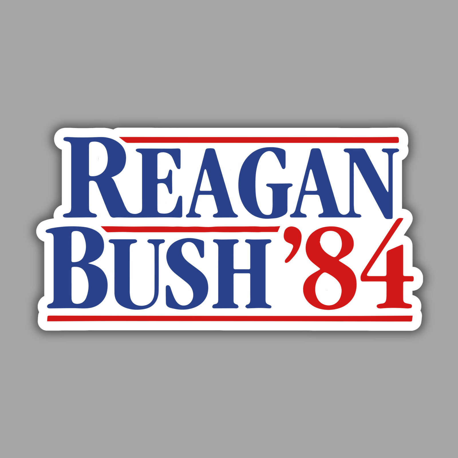 Reagan Bush '84 Retro Reproduction 3" Vinyl Laminated Sticker